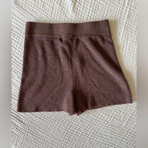 Free People FP Beach Malibu Solid Surf Stretch Knit Shorts Brown Size XS